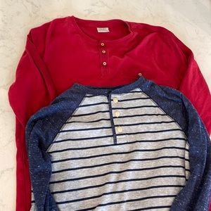 Boys long sleeve Henley Zara Old Navy size 10/12